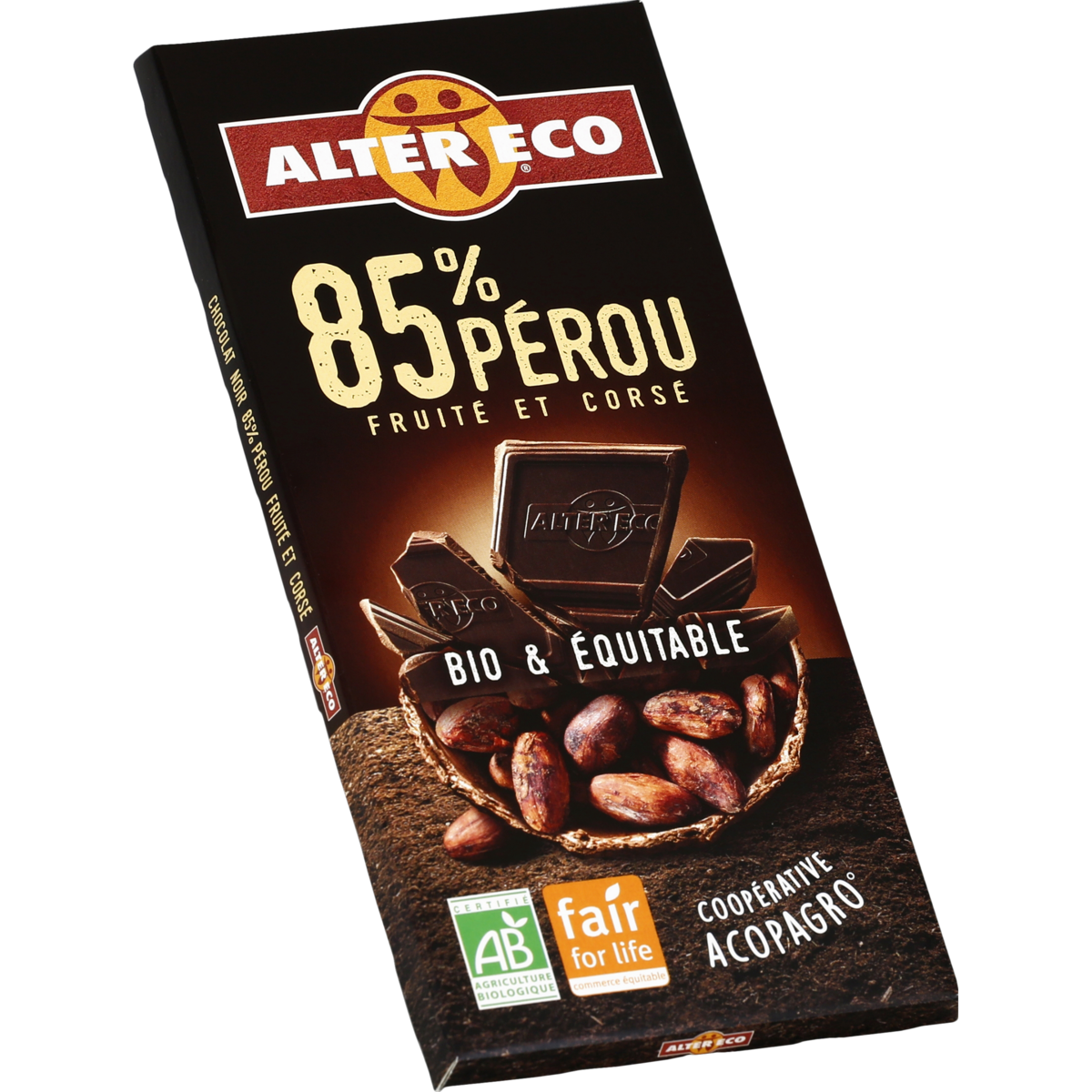 CHOCOLAT NOIR PÉROU 85% BIO ALTER ECO