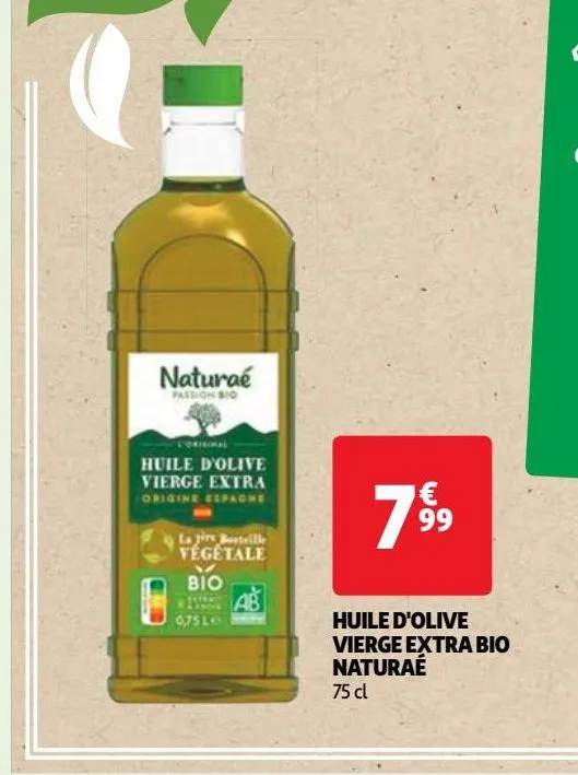 huile d'olive vierge extra bio naturaé