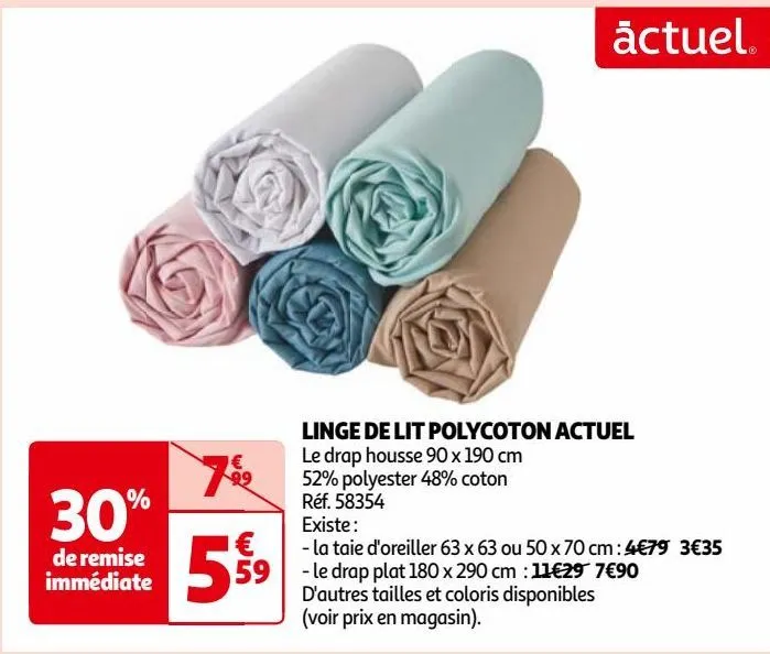 linge de lit polycoton actuel