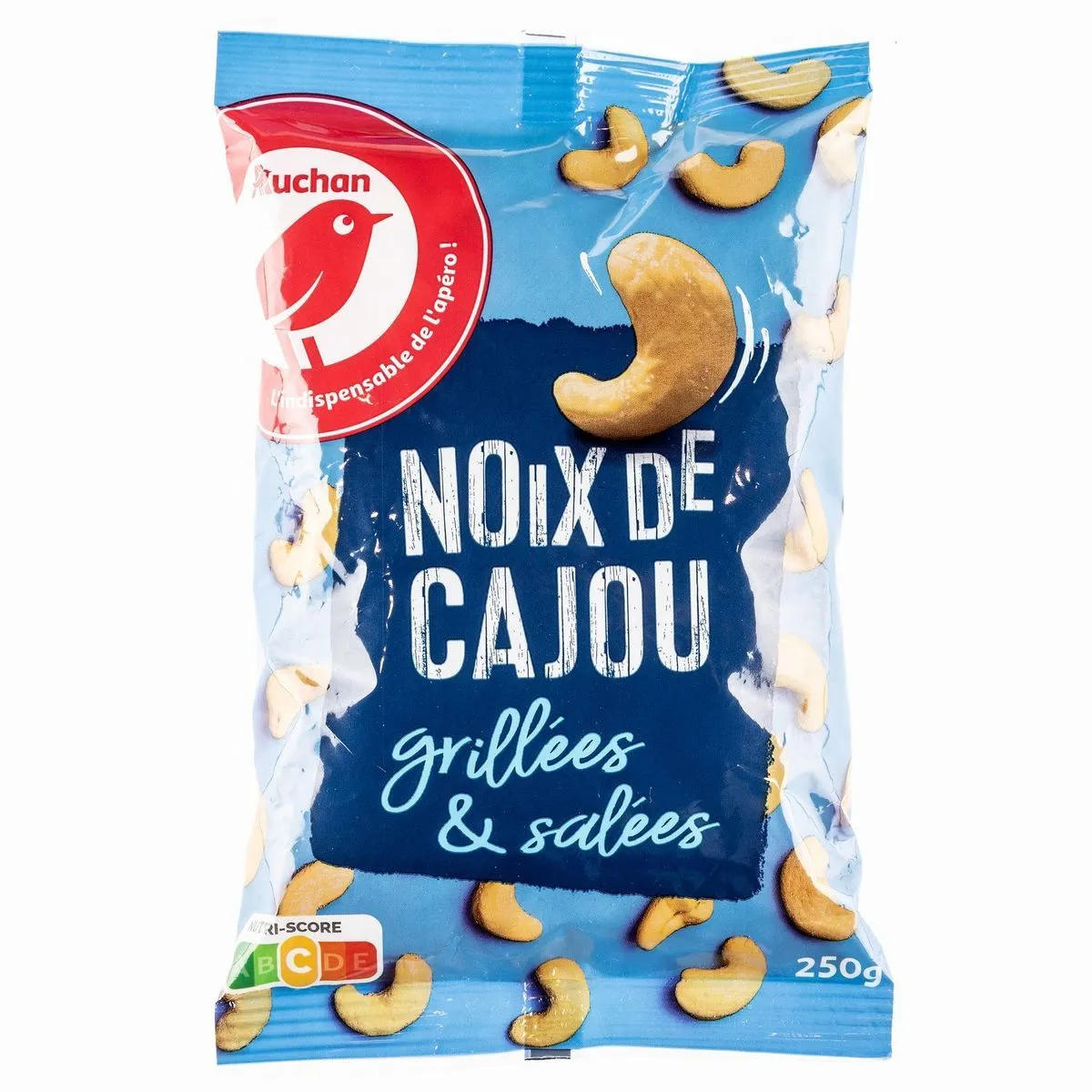 noix de cajou grillées et salées auchan