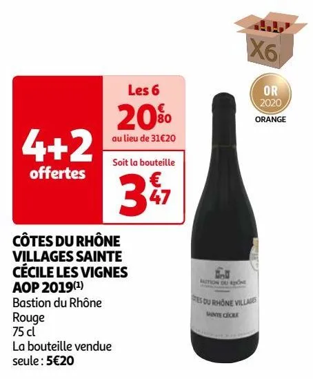 côtes du rhône villages sainte cécile les vignes aop 2019