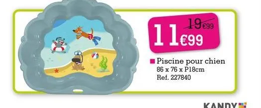 19 €99  11€99  piscine pour chien 86 x 76 x p18cm ref. 227840 