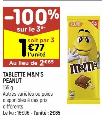 Tablette M&M's peanut