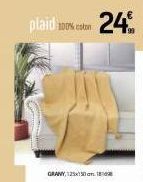 plaid 100% coton 24  GRANY, 125x150181 