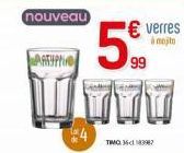 nouveau  ATYPHO  € verres  á mojito  5  99  【TYY  TIMO: 36cl 183987 