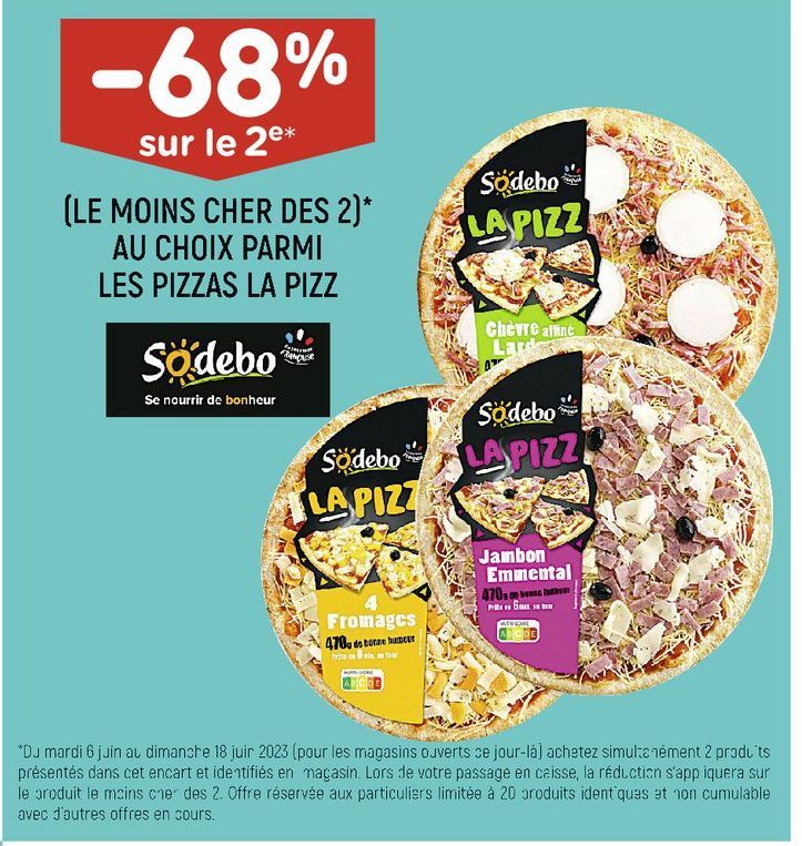 AU CHOIX PARMI LES PIZZAS LA PIZZ SODEBO