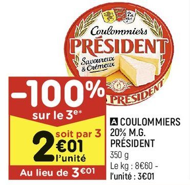 COULOMMIERS 20% M.G. PRÉSIDENT