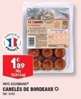 LABRIQUE  FRANCE  189  100g  15  PAYS GOURMAND CANELÉS DE BORDEAUX  RM3442  12 Candles  