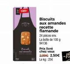 Boud  Biscuits aux amandes recette flamande  24 pièces em  La boite de 100 g 94136 
