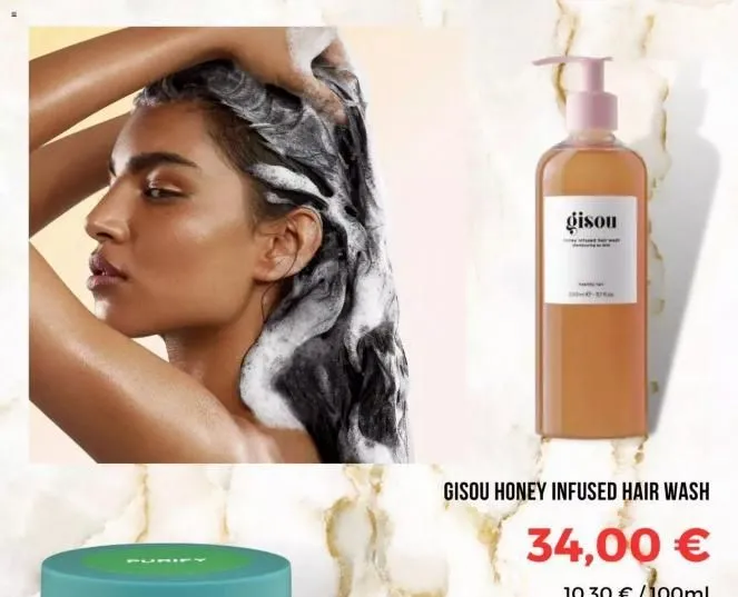 gisou honey infused hair wash  34,00 €  10,30 € /100ml  gisou  330 