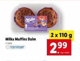 Milka Muffins Daim  17875  Produkt décongel the pas recoger  Milka  2.9⁹9  2 x 110 g 