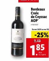 Bordeaux Croix de Ceyssac AOP 