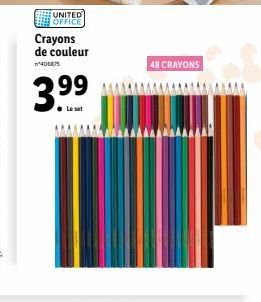 Crayons de couleur  4087  3.99  UNITED OFFICE  48 CRAYONS 
