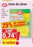 Zeste de citrons offre à 0,74€ sur Norma