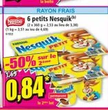 6 petits Nesquik offre à 0,84€ sur Norma