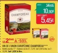 champoreau  5,45€ 