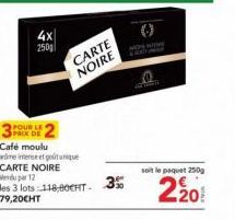 café moulu Carte noire