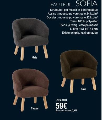 fauteuil Sofia