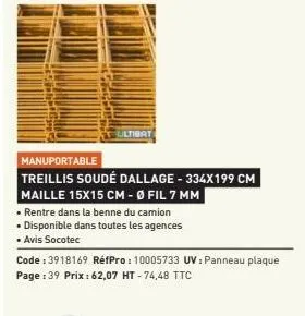 treillis soudé maille