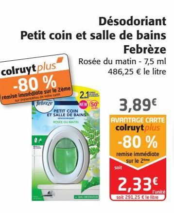 Désodorisant Petit coin et salle de bains Febreze