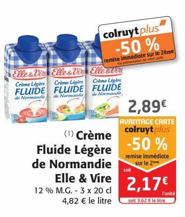 Crème Fluide Légère de Normandie Elle & Vire 