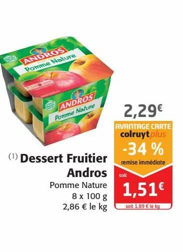dessert fruitier andros