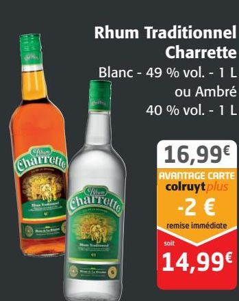 Rhum Traditionnel Charrette 