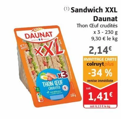 sandwich xxl daunat