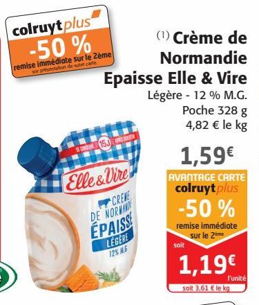 Crème de Normandie Epaisse Elle & Vire