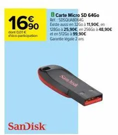 carte micro sandisk