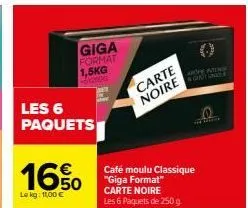 café moulu carte noire