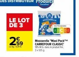 mozzarella carrefour