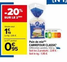 pain de mie carrefour