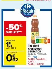 thé glacé carrefour