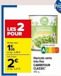 haricots verts carrefour