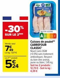 cuisses de poulet Carrefour
