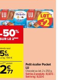 chocolat au lait Lu