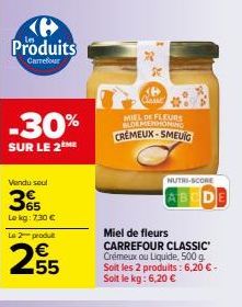 miel de fleurs Carrefour