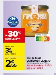 miel de fleurs Carrefour