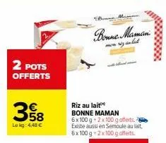 riz au lait bonne maman