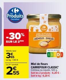 miel de fleurs Carrefour