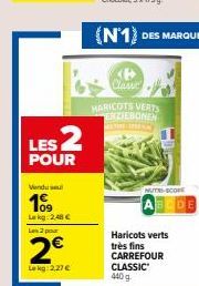 haricots verts Carrefour