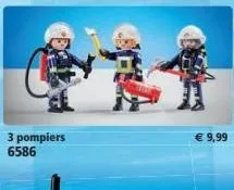 3 pompiers 6586  € 9, 