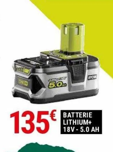batterie lithium+ 18v - 5.0 ah