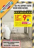 ANNIVERSAIRE  APRIX D'ENFER!  SOL PVC SUPPORT FEUTRE DÉCOR CHÊNE NATUREL  M  ARRIVAGE  Support feutre: éliminine les défauts du sol et isole  Pose sans colle. Passage intensif  124 99  le  QUANTITÉ LI offre sur Décor Discount