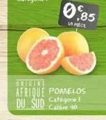 ,85  la prece  origine  afrique pomelos  du sud 