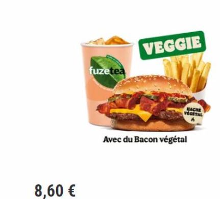 8,60 €  fuzetea  VEGGIE  HACHE VEGETAL  Avec du Bacon végétal 