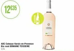 aoc coteaux-varois-en-provence bio rosé domaine teisseire 15l  there 