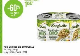 pois chiches Bonduelle