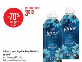 -70% 2⁹"  SOIT PAR 2 L'UNITÉ:  3€19  Lenor  Lenor  